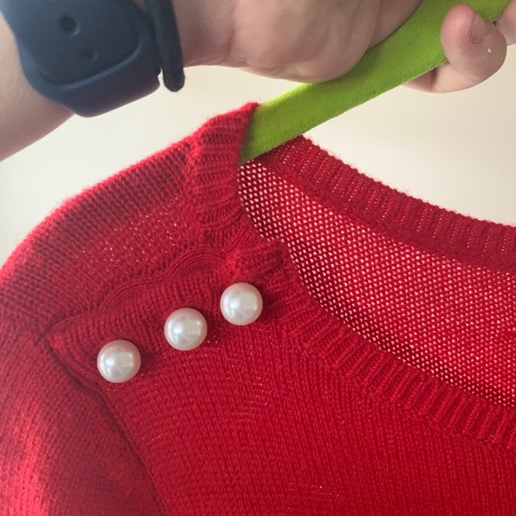 Vineyard Vines Red Wool Blend Crewneck - Picture 4 of 5